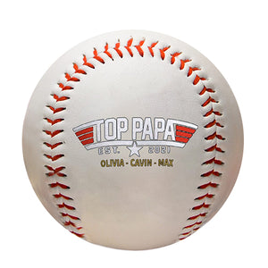 Personalized Papa, Grandpa's Birthday, Father's Day Gift Baseball