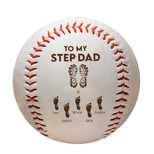 To Our Step Dad - Personalized Baseball - Gift For Dad