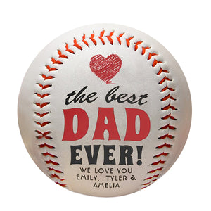 Personalized Best Dad Ever Red Heart Father's Day