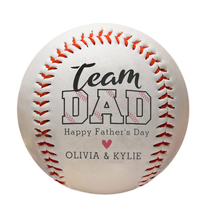 Personalized Team Dad Father's Day Custom Baseball