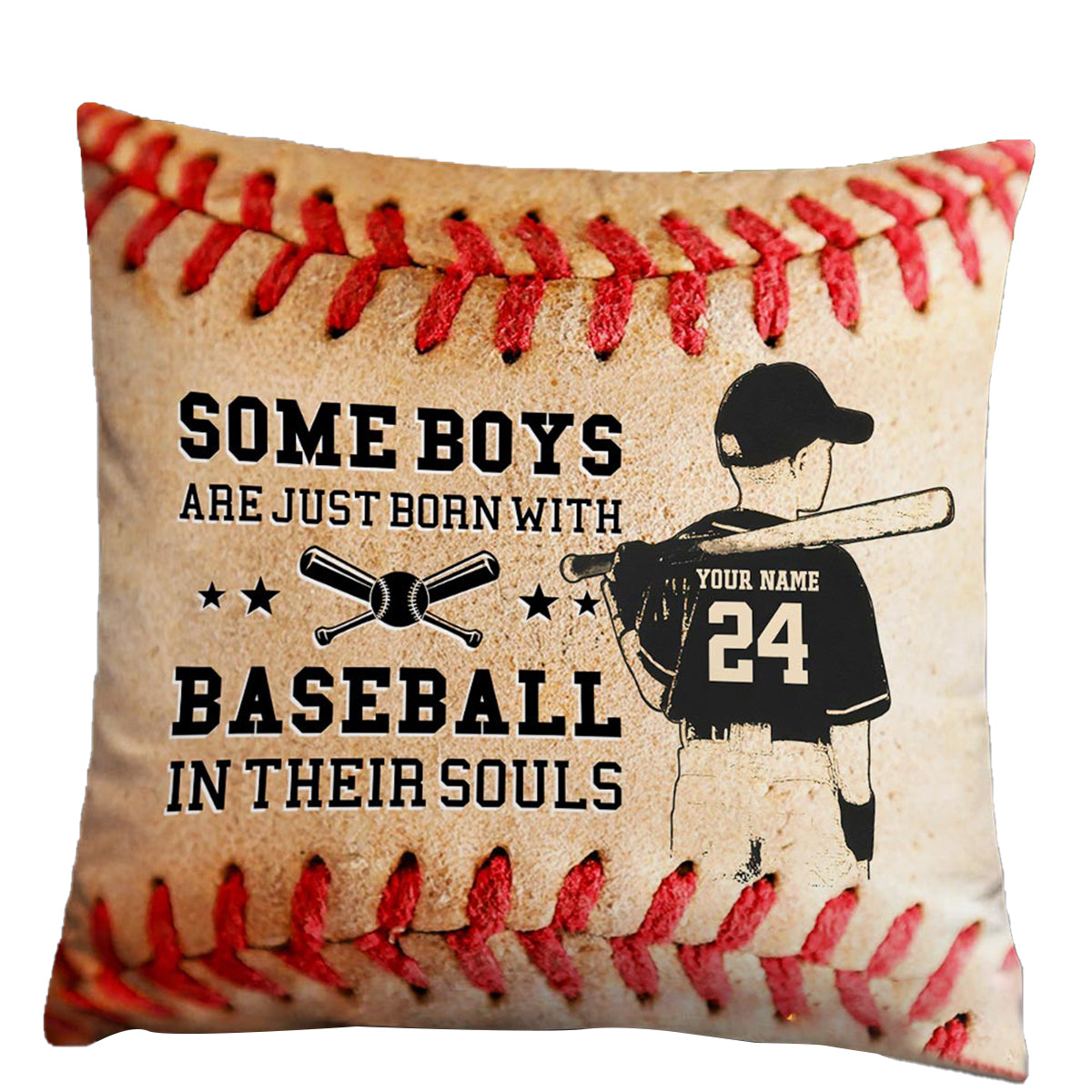 Personalized Love Baseball Pillow