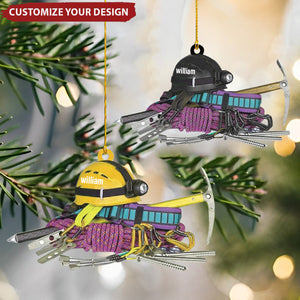 Personalized Rock Climbing Ornament - Custom Climbing Ornament