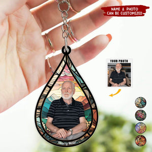 Memorial Family Gift Teardrop - Personalized Acrylic Photo Keychain