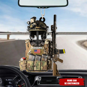 Tactical Gear Stand With Rack Personalized Ornament