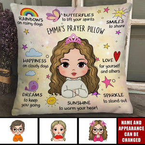 Personalized Gift For Kid Granddaughter Prayer Pillow