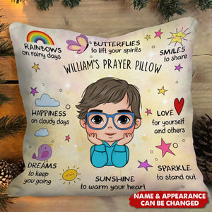 Personalized Gift For Kid Granddaughter Prayer Pillow