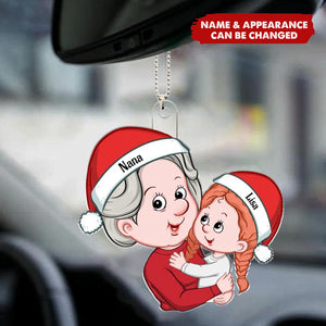 Personalized Grandma And Grandkid Acrylic Ornament