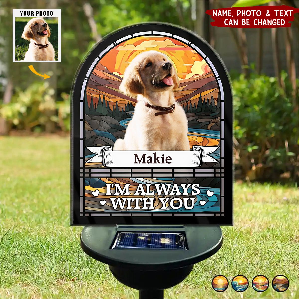 Forever In My Heart - Personalized Photo Solar Light