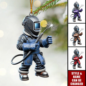 Personalized Welder Custom Name Christmas Ornament