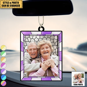 Custom Photo Stained Glass - Personalized Car Ornament