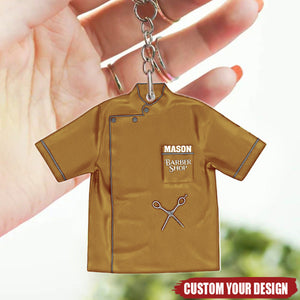 Barber Uniform - Personalized Acrylic Keychain