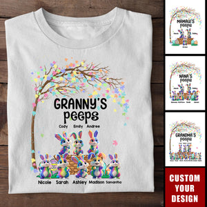 Grandma's Marshmallow Rabbit Personalized T-shirt Easter Gift