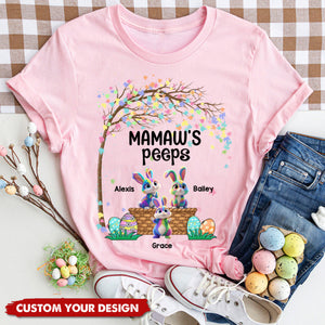 Grandma's Marshmallow Rabbit Personalized T-shirt Easter Gift