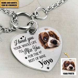 I Loved You Your Whole Life, I'll Miss You For The Rest Of Mine - Personalized Photo Heart Bracelet