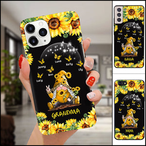 Personalized Phone case Mommy, Grandma Sunflower Doll Butterflies