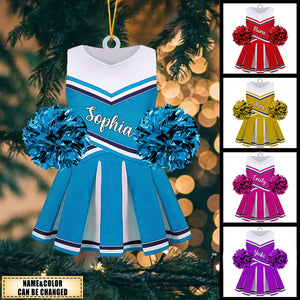 Personalized Cheerleading Uniform Acrylic Christmas Ornament