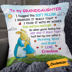 Personalized Bunny Easter Mom Grandma Daughter Granddaughter Pillowcase