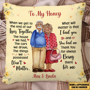 Personalized To My Wife/Husband Pillow - Gift Idea For Couple - Thank You For Always Being There For Me