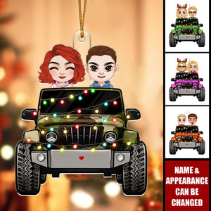 Gift For Couple, Friends - Personalized Acrylic Ornament Off-road Car - Christmas Gift