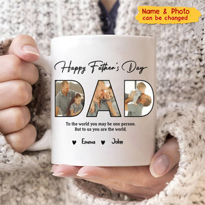 Personalized Photo Happy Father's Day Family Mug