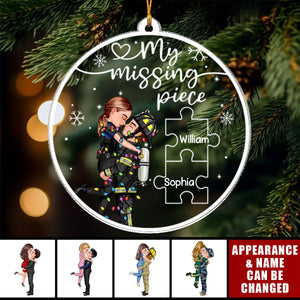 My Missing Piece Christmas Lights - Personalized Acrylic Ornament