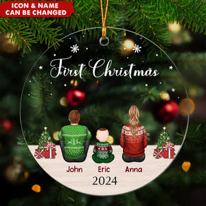 Family Pet Personalized Acrylic Ornament -Christmas Gifts For Pet Lovers, Pet Owners