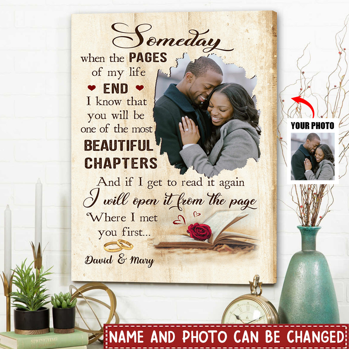 Beautiful Chapters - Personalized Photo Canvas