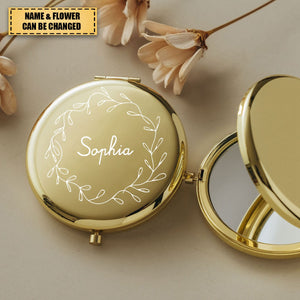 Custom Compact Mirror, Bridesmaid Proposal Gifts, Best Friend Birthday Gifts, Personalized Gifts for Women Engraved Pocket Mirror