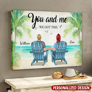 Summer Beach We Got This - Personality Customized Canvas - Gift For Couple Husband Wife