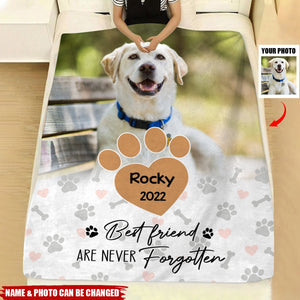 Custom Photo Memorial Pet When You Miss Me, Hug This Blanket -Personalized Sympathy Gift for Pet Lovers