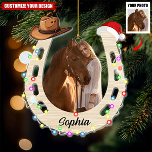 Personalized Photo Gifts For Horse Lovers Acrylic Ornament