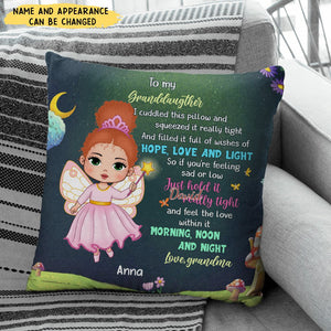 Gift For Granddaughter To My Granddaughter Fairy Theme Pillow