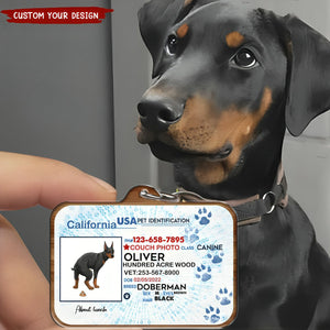 Dog Lovers - Funny Dog License Tag ID - Personalized Acrylic Keychain