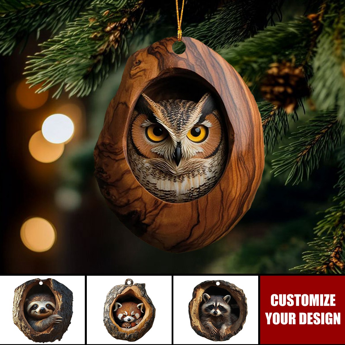 Forest Animal For Christmas - Personalized Acrylic Ornament