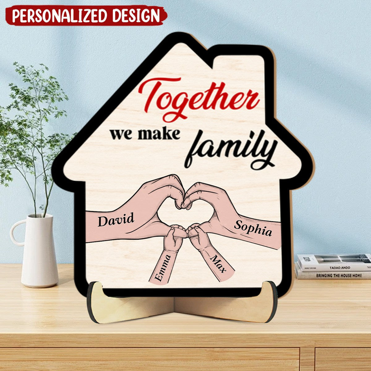 Personalized Gifts For Mom Wood Sign Together We Make Family