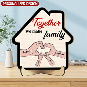 Personalized Gifts For Mom Wood Sign Together We Make Family