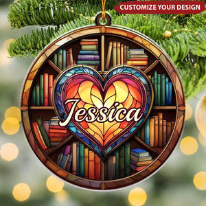 Let These Books Be Your Guide - Personalized Ornament