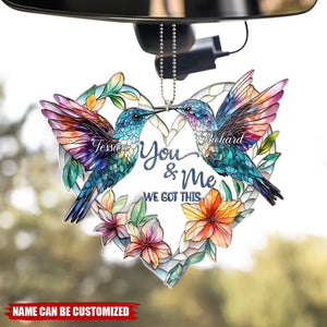 You & Me We Got This Hummingbird Couple Personalized Ornament