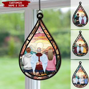 Memorial Teardrop - Personalized Window Hanging Suncatcher Ornament