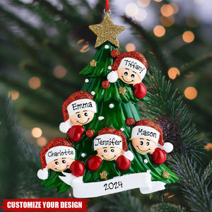 Family Christmas Tree Personalized Resin Christmas Ornament