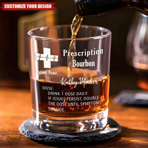 Prescription Whiskey Glasses - Personalized Engraved Wine Glass