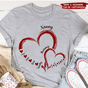 Mom Grandma Sweethearts Gift For Mother's Day Personalized T-Shirt