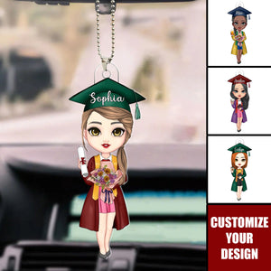 Cartoon Graduate - Personalized Acrylic Ornament, Graduation Ceremony Birthday Gift for Women Girls