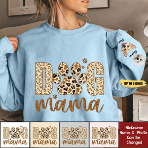 Personalized Photo On Sleeve Dog Mama Sweatshirt