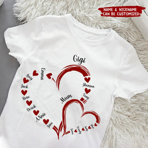 Mom Grandma Sweethearts Gift For Mother's Day Personalized T-Shirt