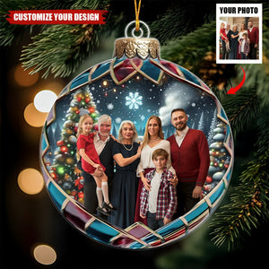 Christmas Good Cheer Is Found With Family - Personalized Acrylic Photo Ornament, Gift For Family Members