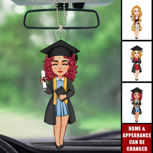 Cute Graduation Girl - Personalized Acrylic Ornament