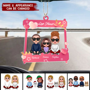 Love House Family Gift Personalized Car Ornament