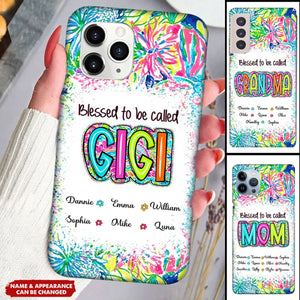 Grandma Nana Gigi Scribble Doodle Grandkids Personalized Phone Case