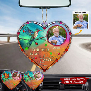 In Loving Memory Upload Photo, Personalized Car Ornament